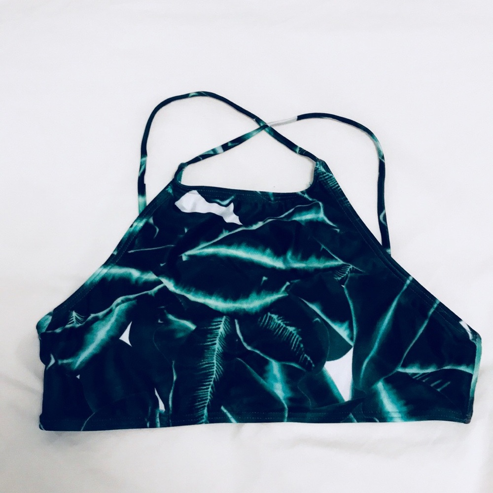 NWOT Palm Leaf Bikini Top